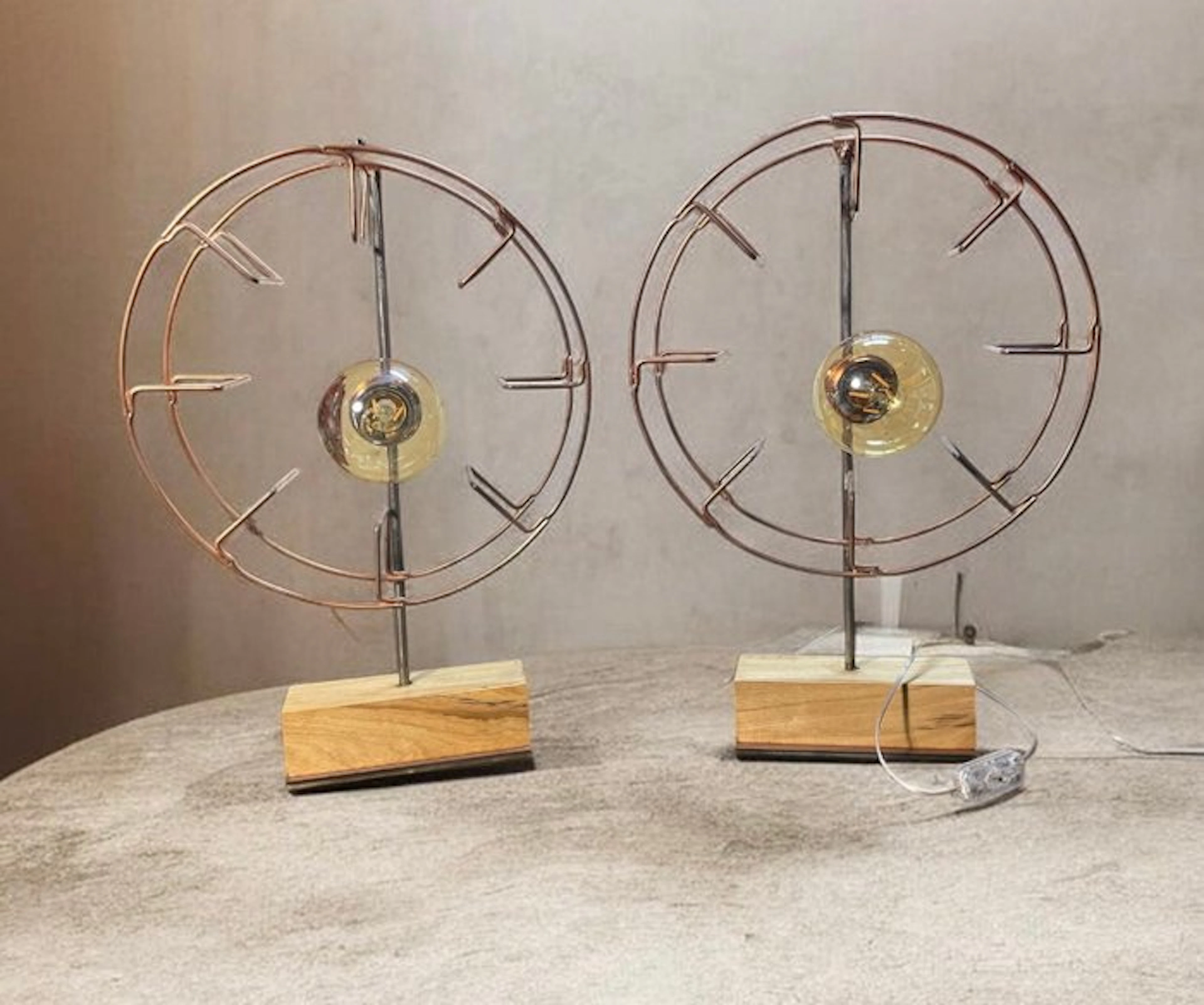 Mr vintage SB - All round 360° navigation lamp - industrial - Chestnut