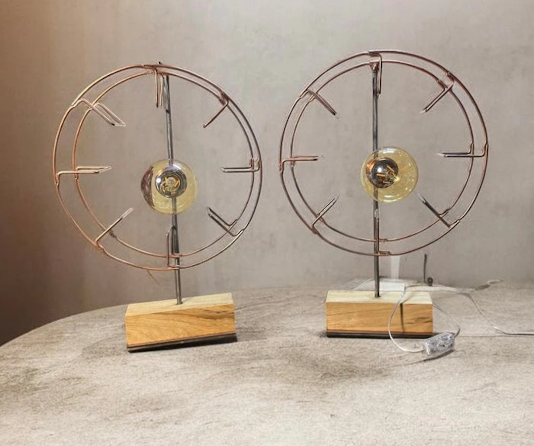 Mr vintage SB - All round 360° navigation lamp - industrial - Chestnut