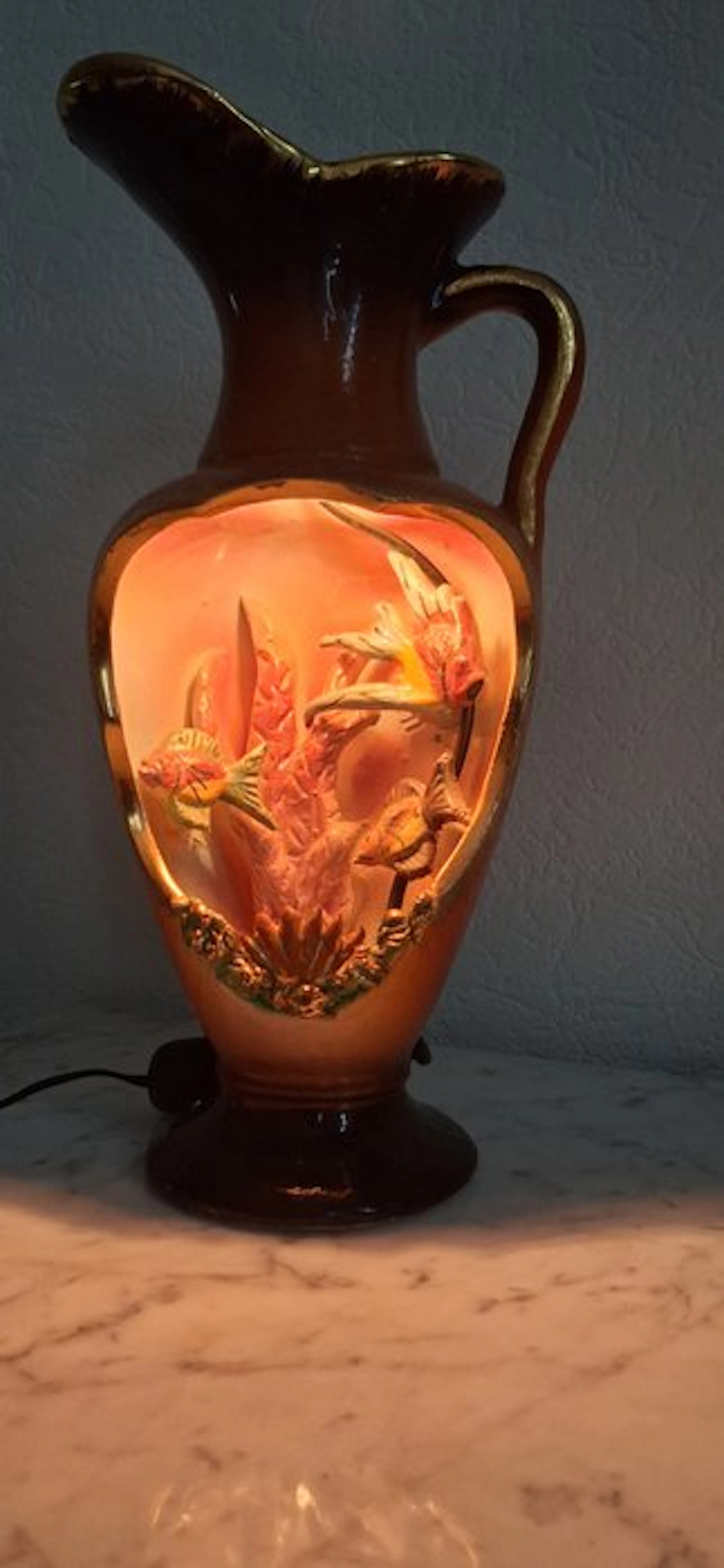 Vallauris - Lamp - Faience - Ewer, 1950s/1960s