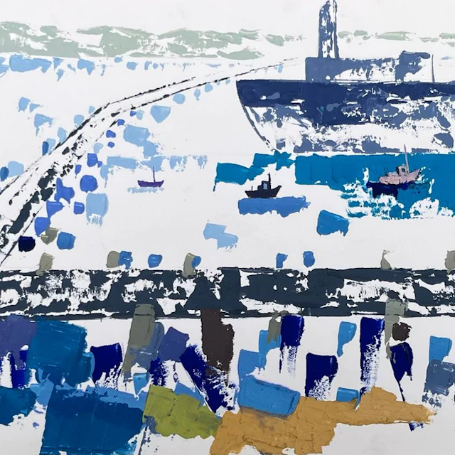 Jean Pierre Collin (1935-2025) - Marine - Port quasi...