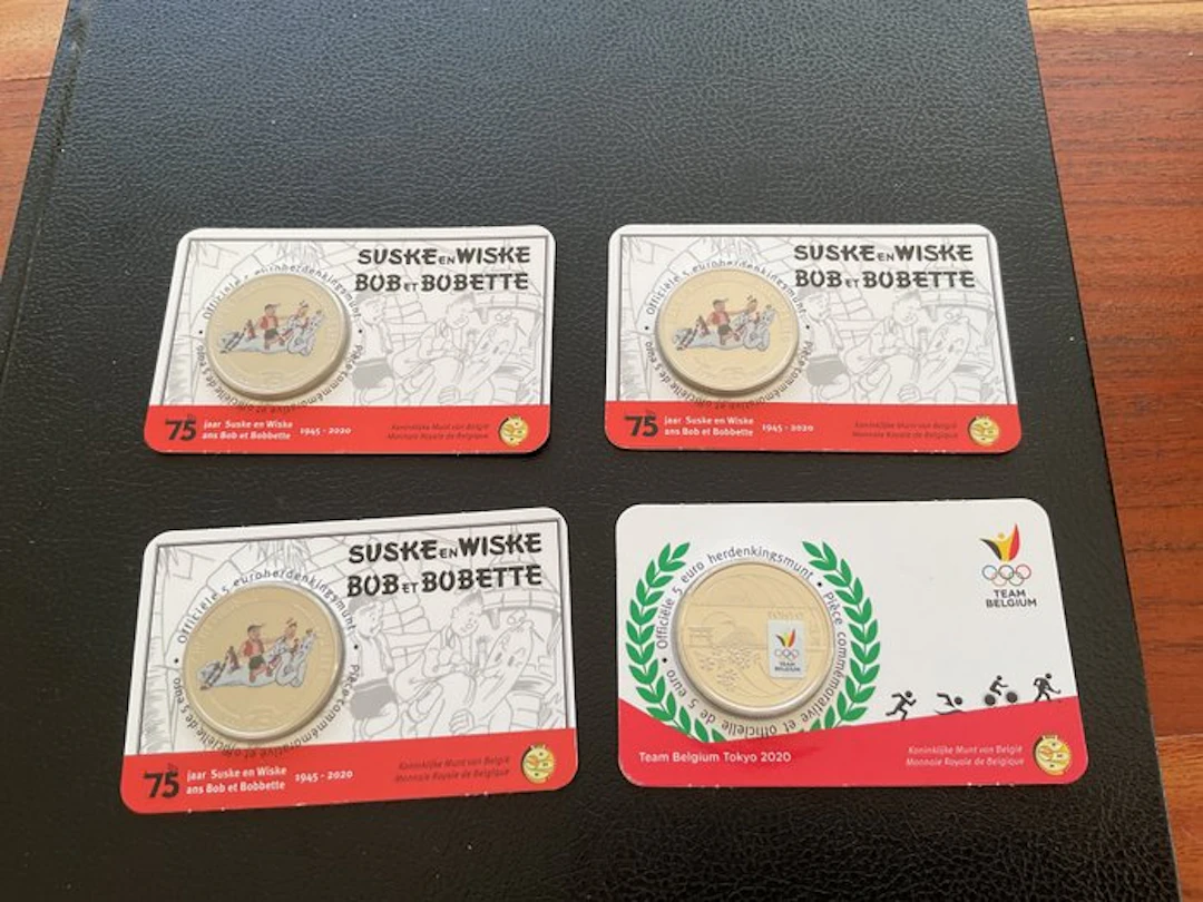 Belgium. 5 Euro 2020 (4 stuks) (No reserve price)