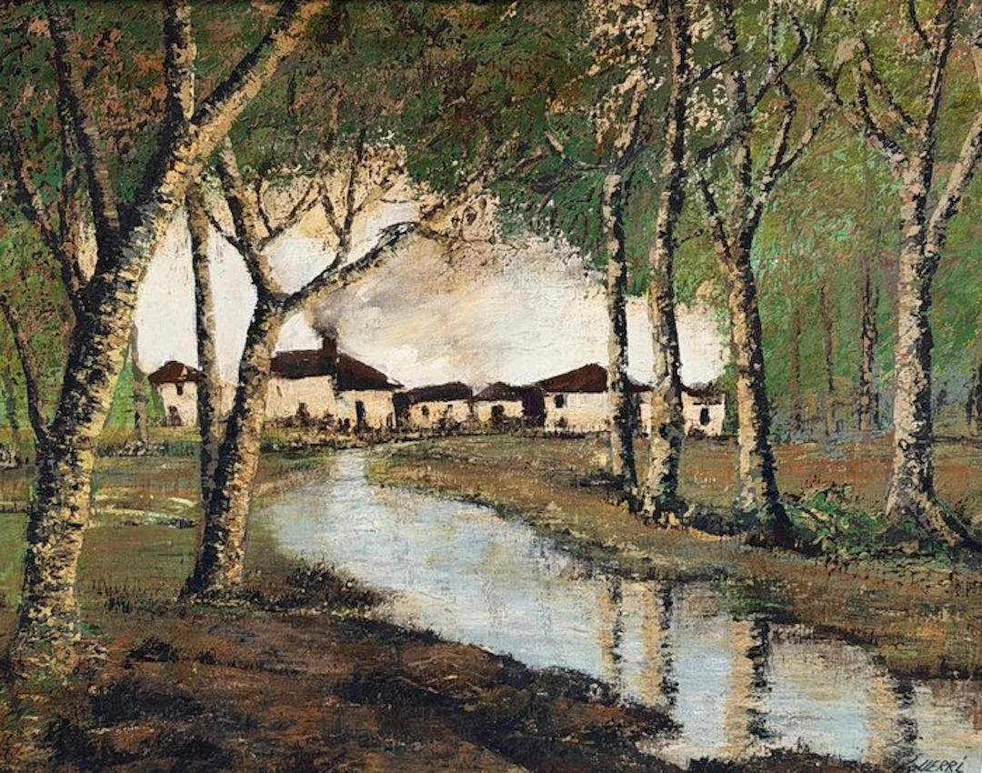 Jose Gimeno Guerri XX - Paisaje con río