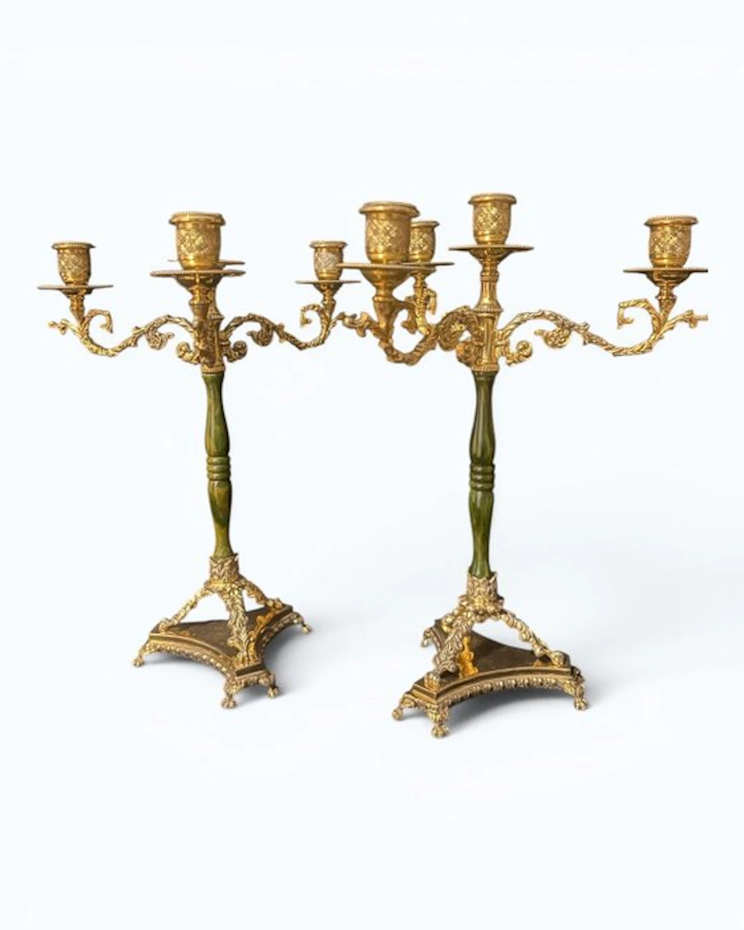 Candelabrum (2) - Gilt brass - Empire style