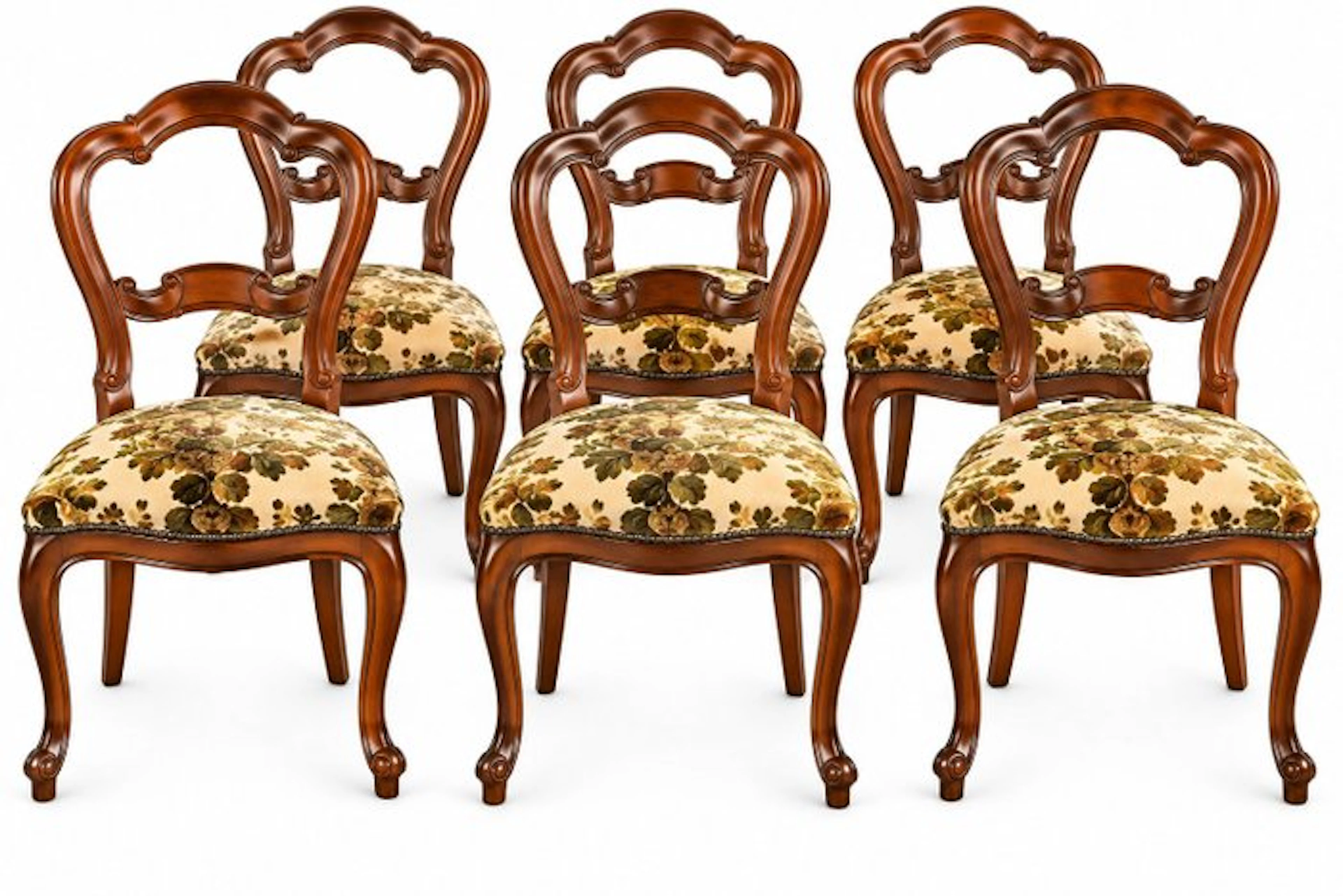 Chair (6) - Wood, Textile