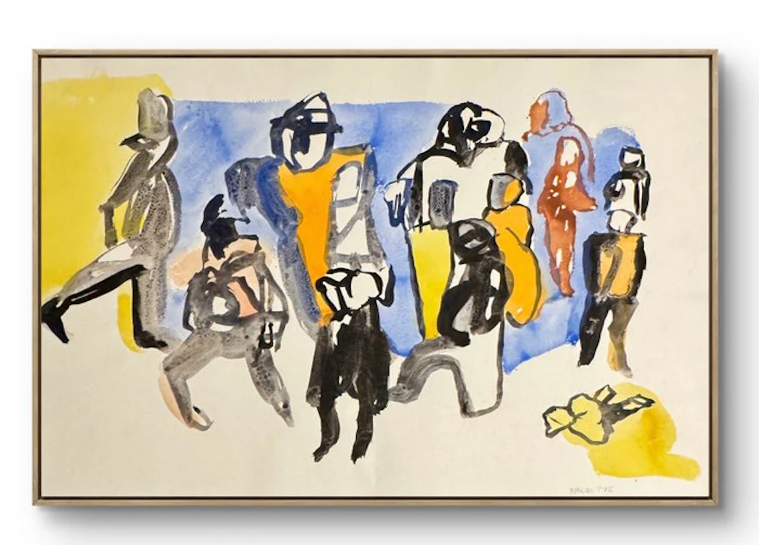 Marcus de Vestele (1941-2024) - Grande composition Cobra “ La Horde “ 1975