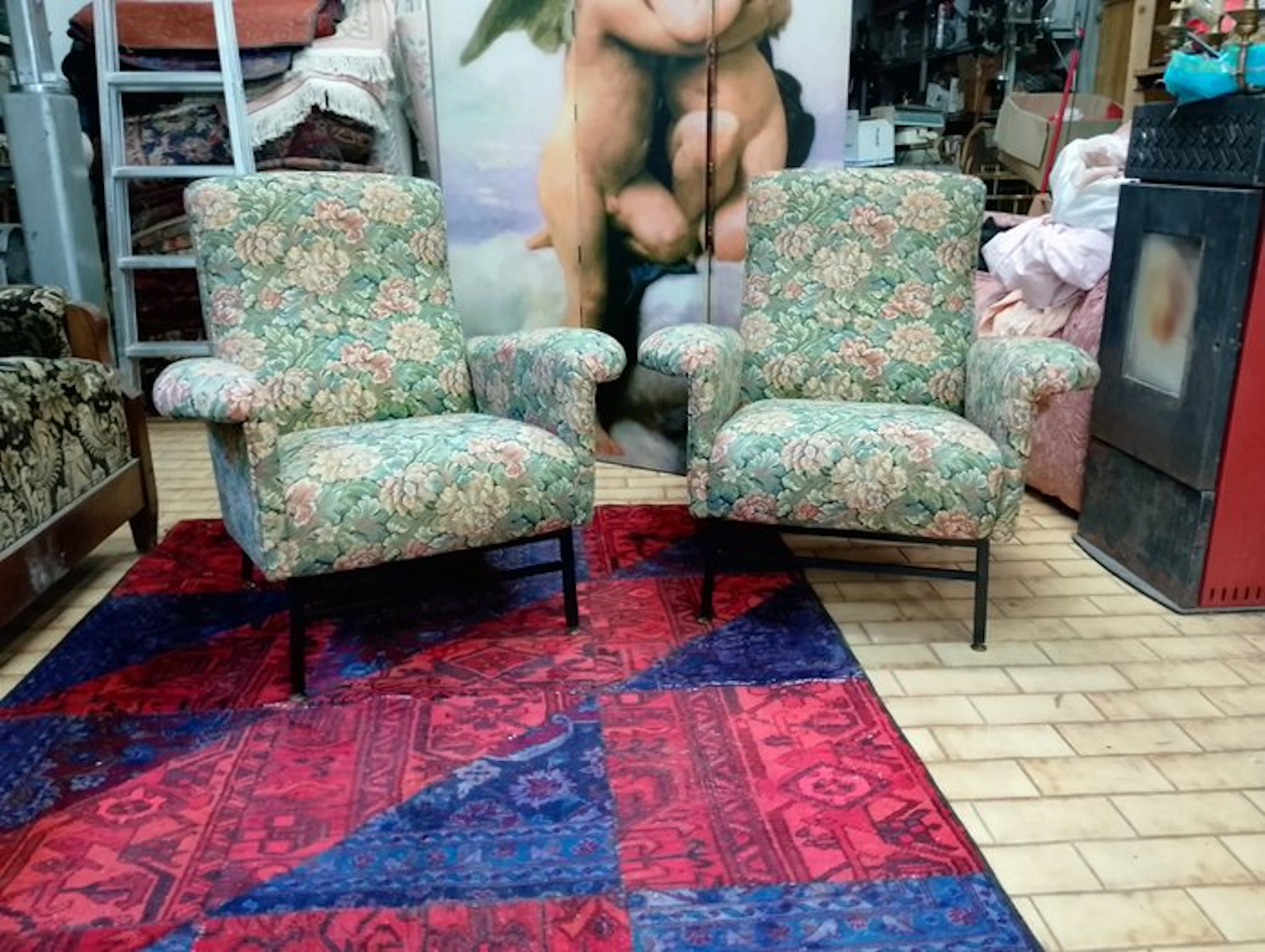 Armchair - iron fabric - Replica vintage armchairs