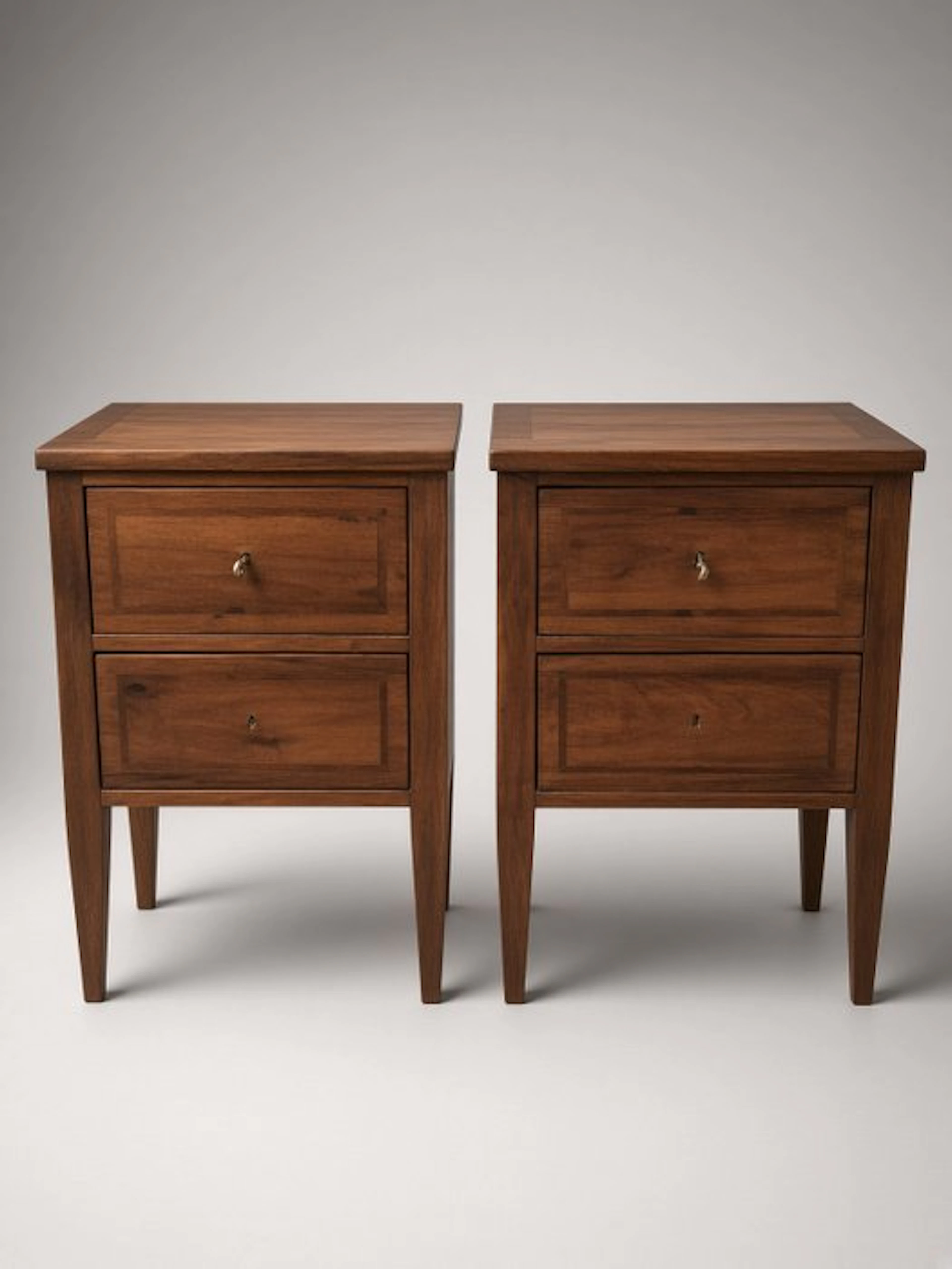 Nightstand (2) - Mahogany - Pair of Italian nightstands