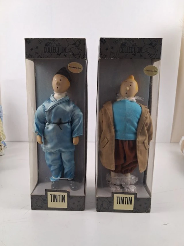 Tintin Collection - Figurine - Kuifje poppen in doos (2) - Porcelain, Fabric