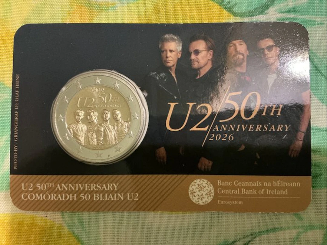 Ireland. 2 Euro 2026 "U2" (1 coincard) (No reserve price)