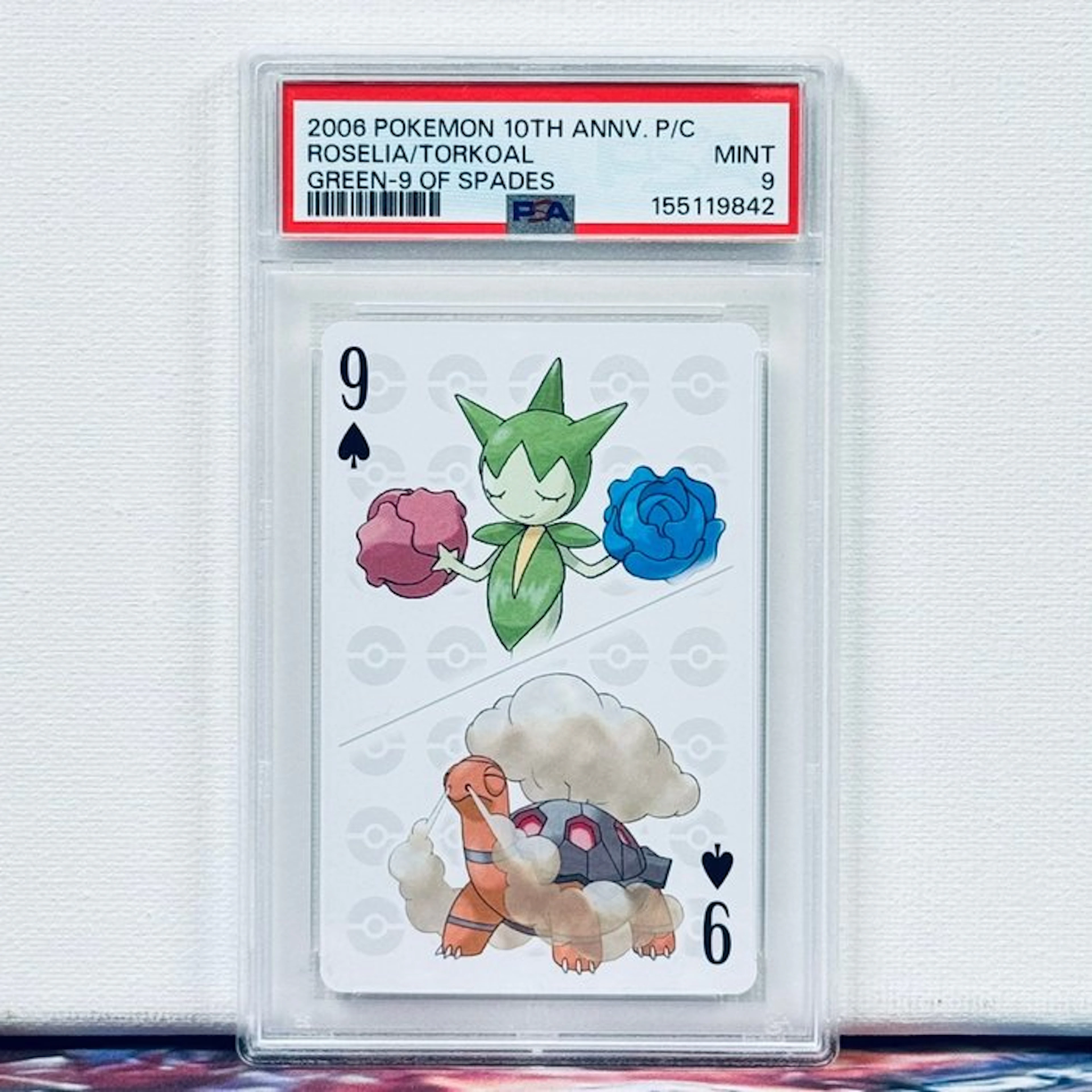 Pokémon Graded card - Roselia/Torkoal 2006 POKEMON 10TH ANNV