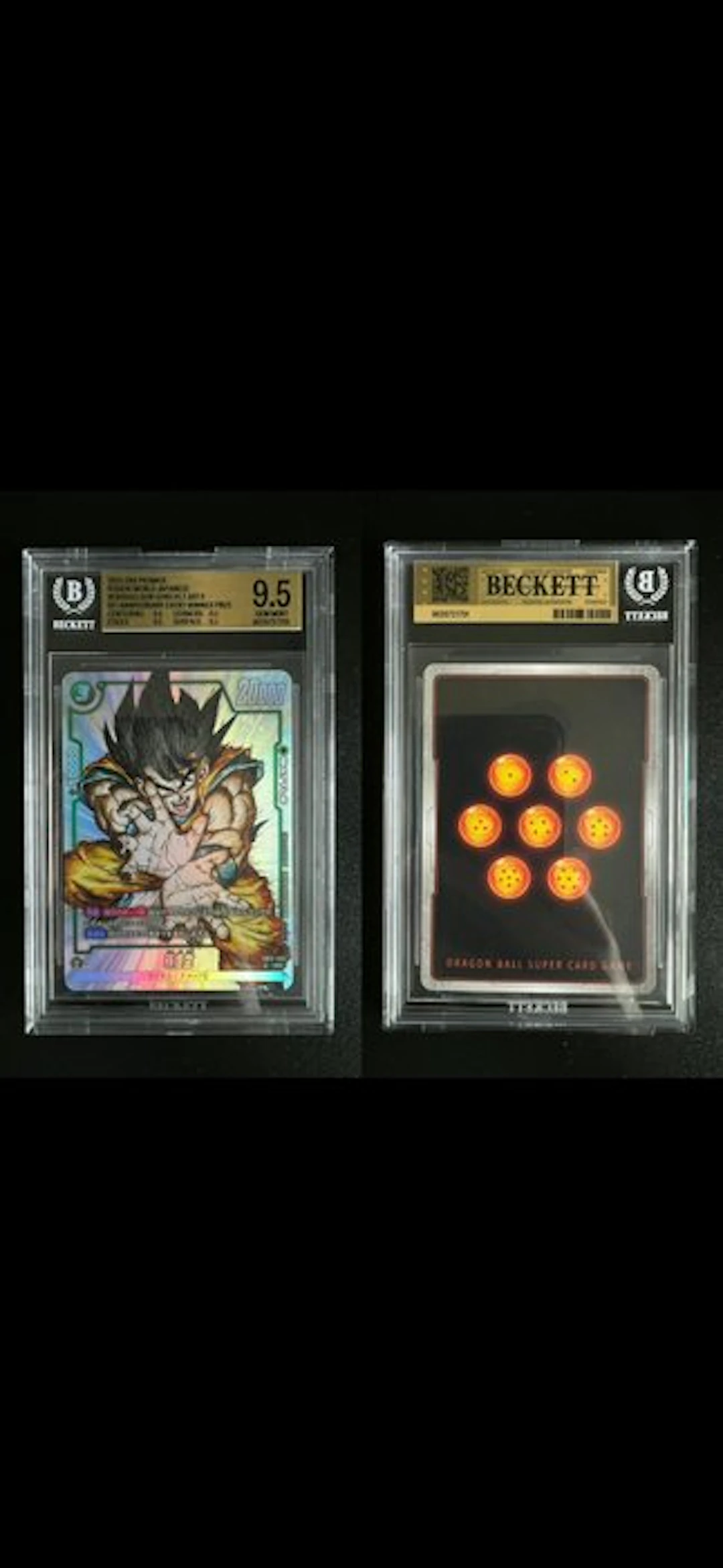 Bandai - 4 Graded card - Dragon Ball - Goku Foil - Beckett 9.5