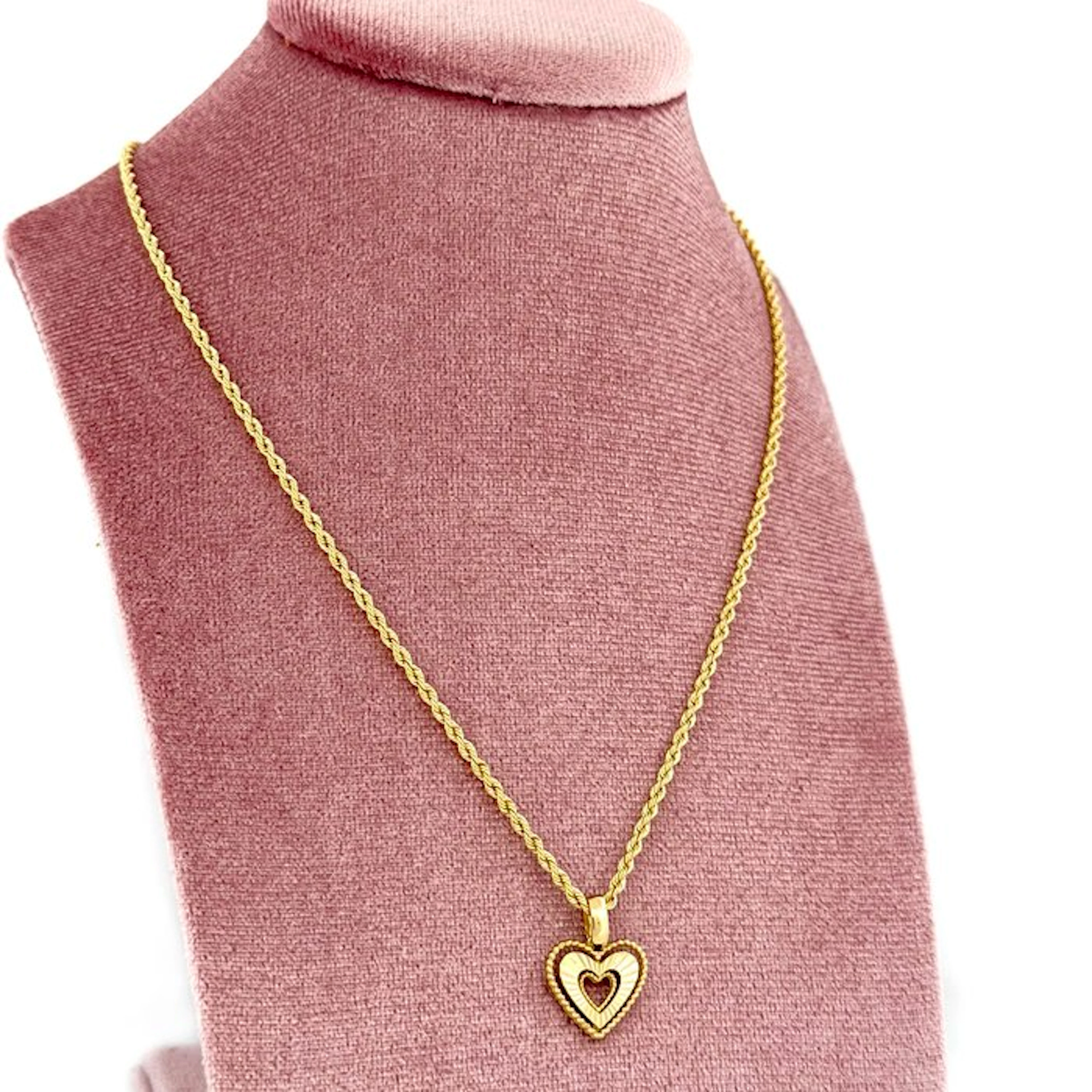 No reserve price - Necklace - 18 kt. Yellow gold - Heart