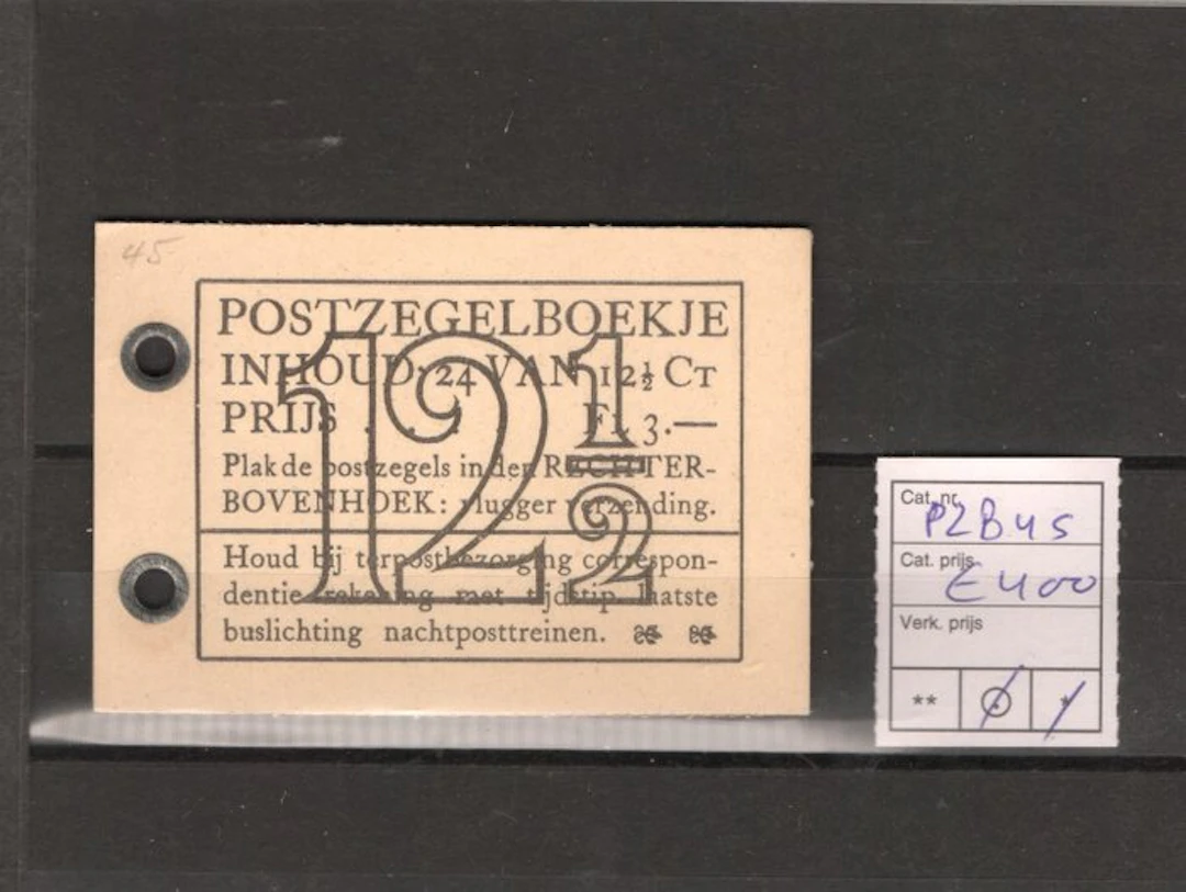 Netherlands 1940 - Dutch stamp booklet from 1940. - NVPH PZ45