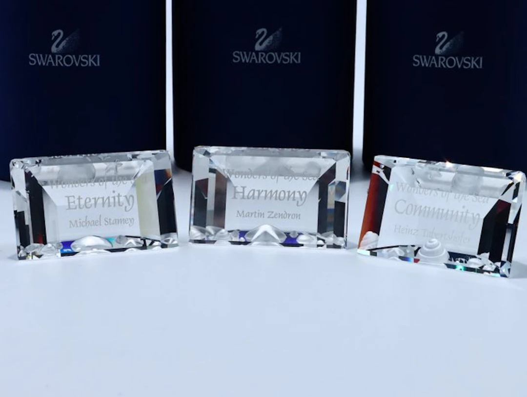 Figure - Swarovski - Wonders of the sea plaquets (Boxed) (3) - Crystal