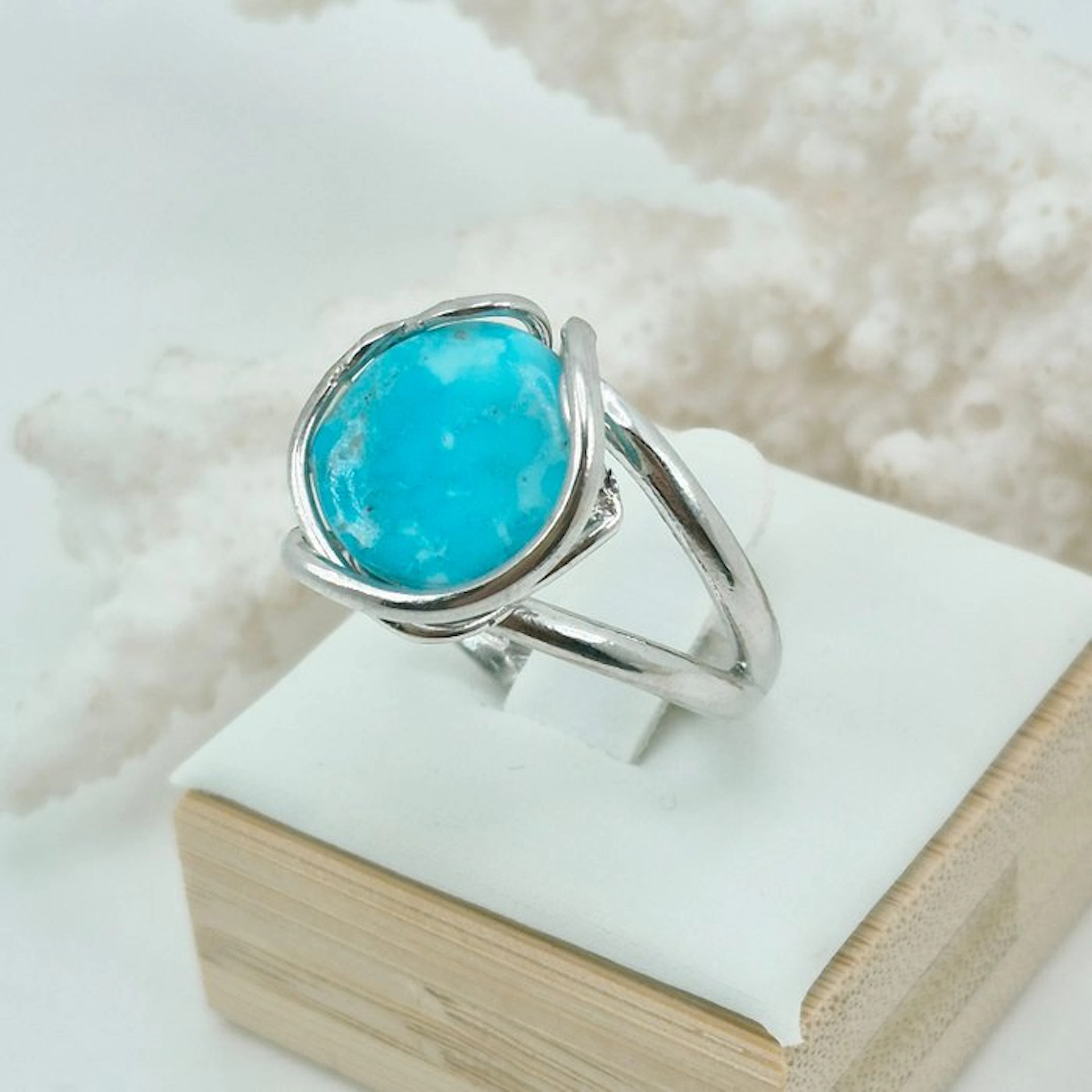 Turquoise - Silver - Ring - Turquoise Arizona