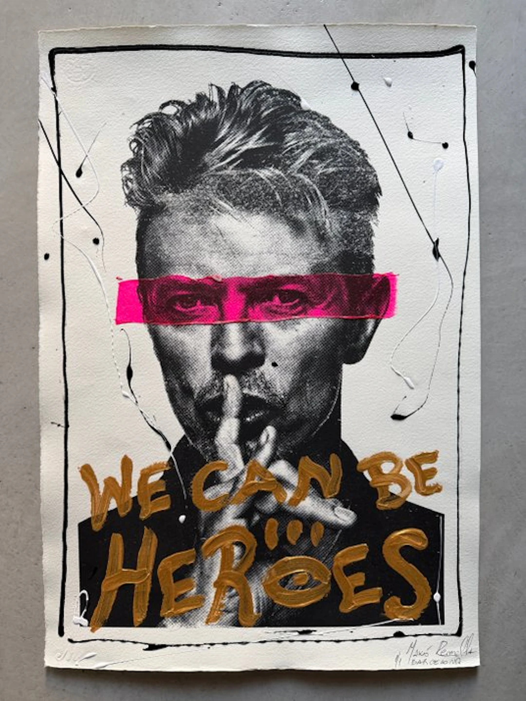 Maxo Renella - David Bowie - We can be Heroes (handfinished unique 1/1)