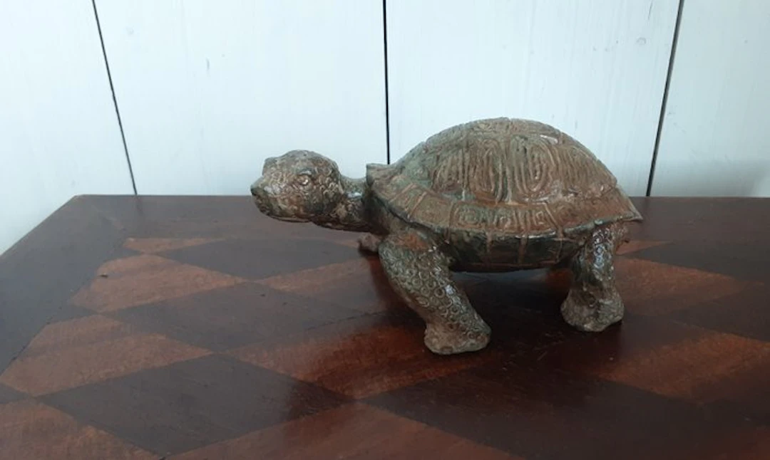 Figure - P. Chenet - Schildpad - 13,5 cm - Bronze