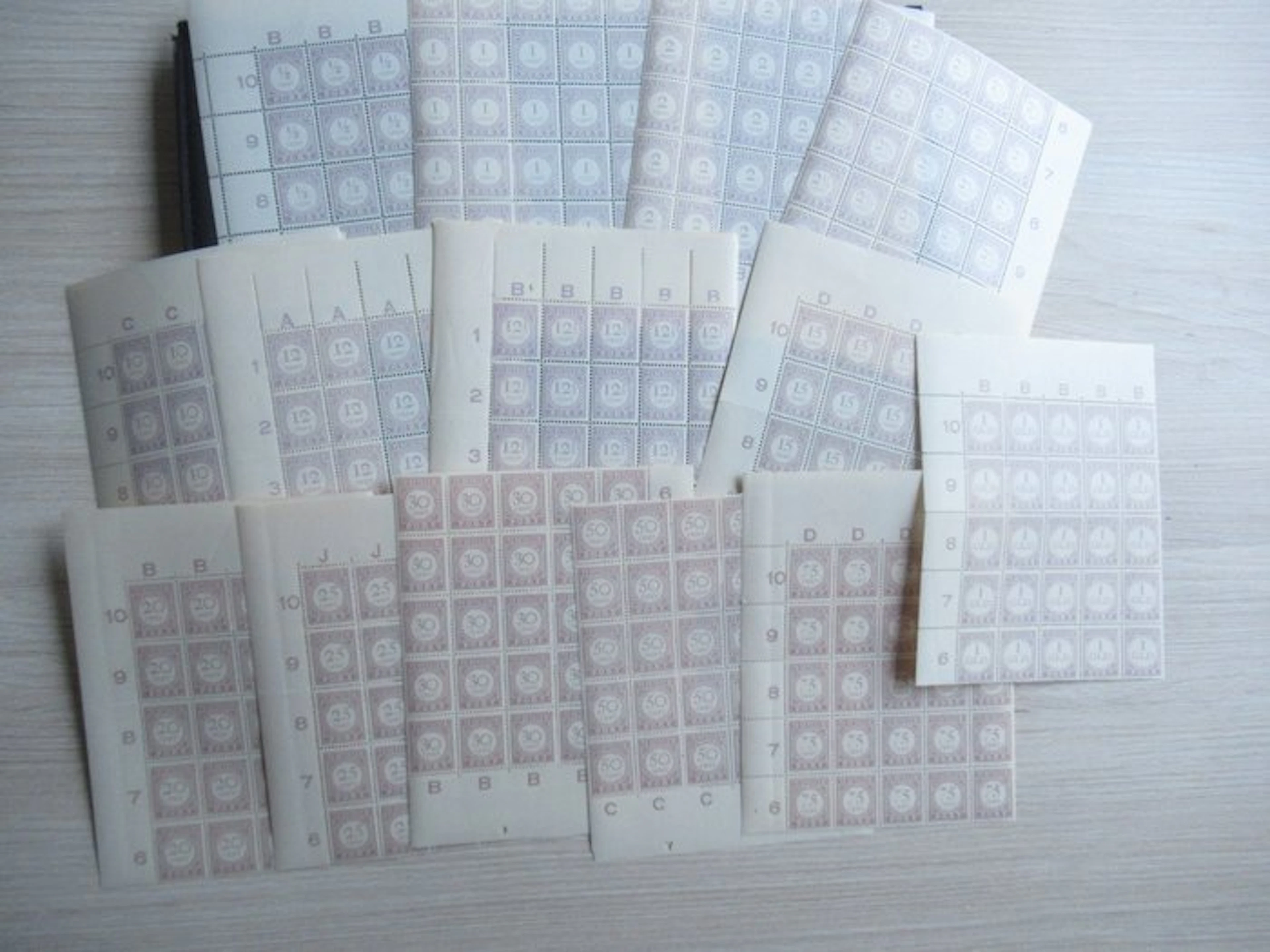 Suriname 1913/1931 - Port series 1913/31 in quarter sheets mint