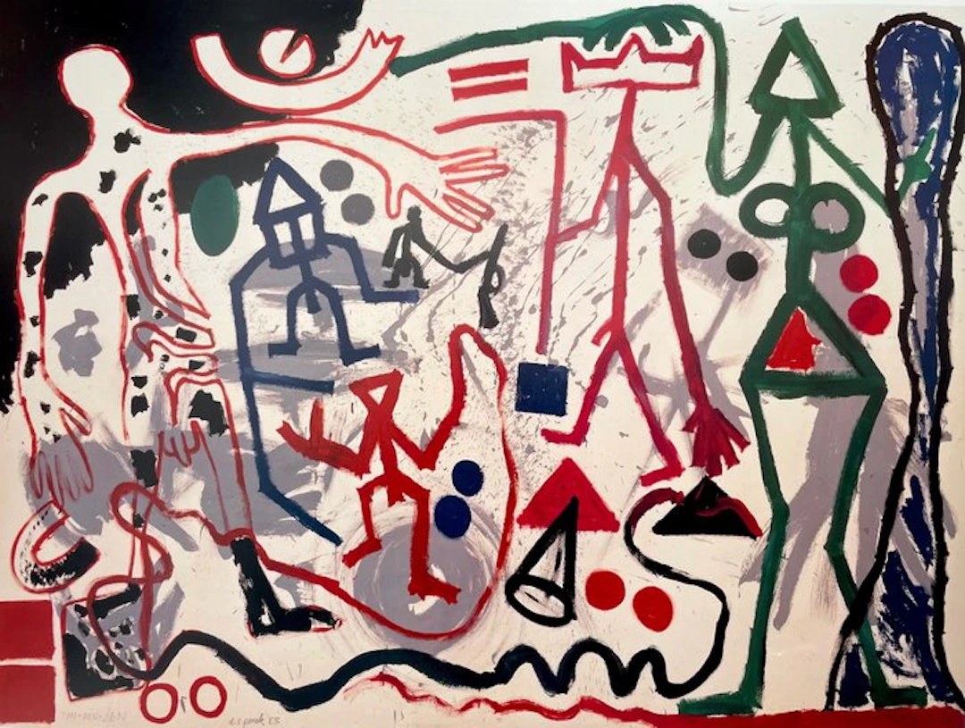 A.R. Penck - TEN X DEN X ZEN (1 )- Offset Lithograph...