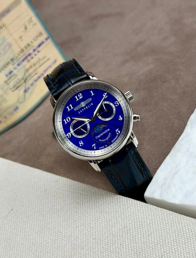 Zeppelin - Ultramarin Captains Line Triple Date Moonphase...