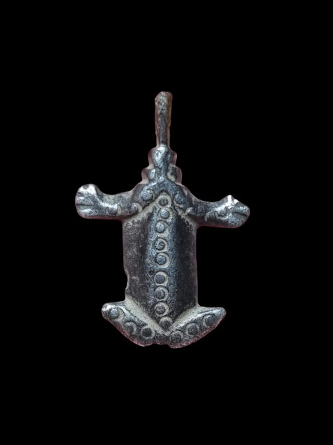 Ancient Roman Silver, Rare Military Frog Pendant (No reserve price)