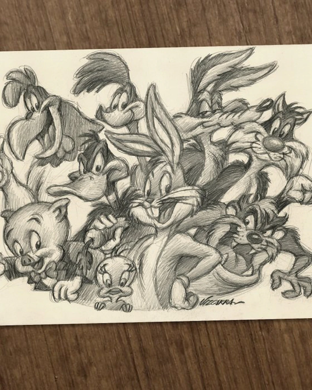 Joan Vizcarra - Looney Tunes Family Portrait - Hand...