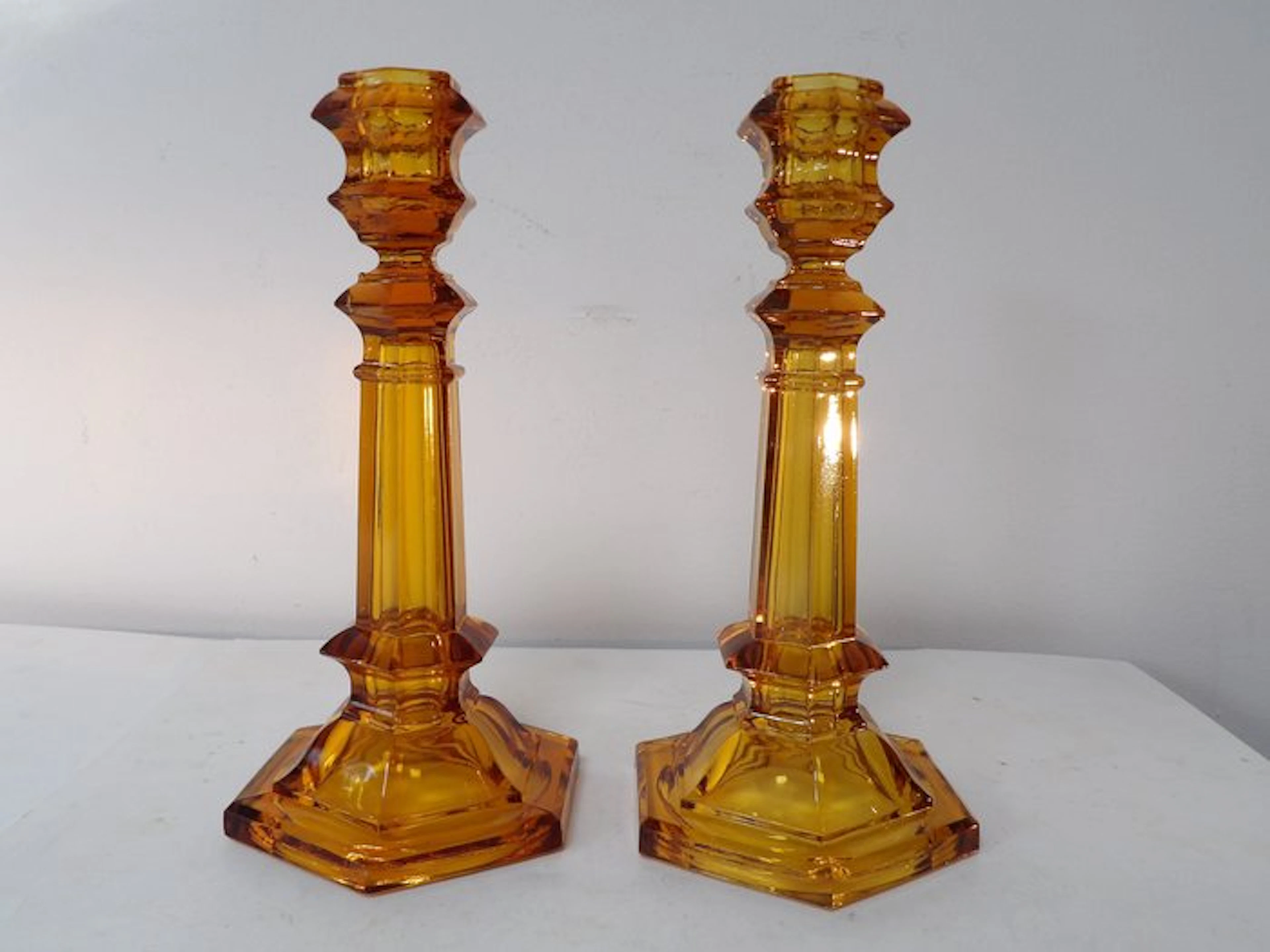 Val Saint Lambert - Charles Graffart - Candleholder Cotes A Plates (2) - Glass