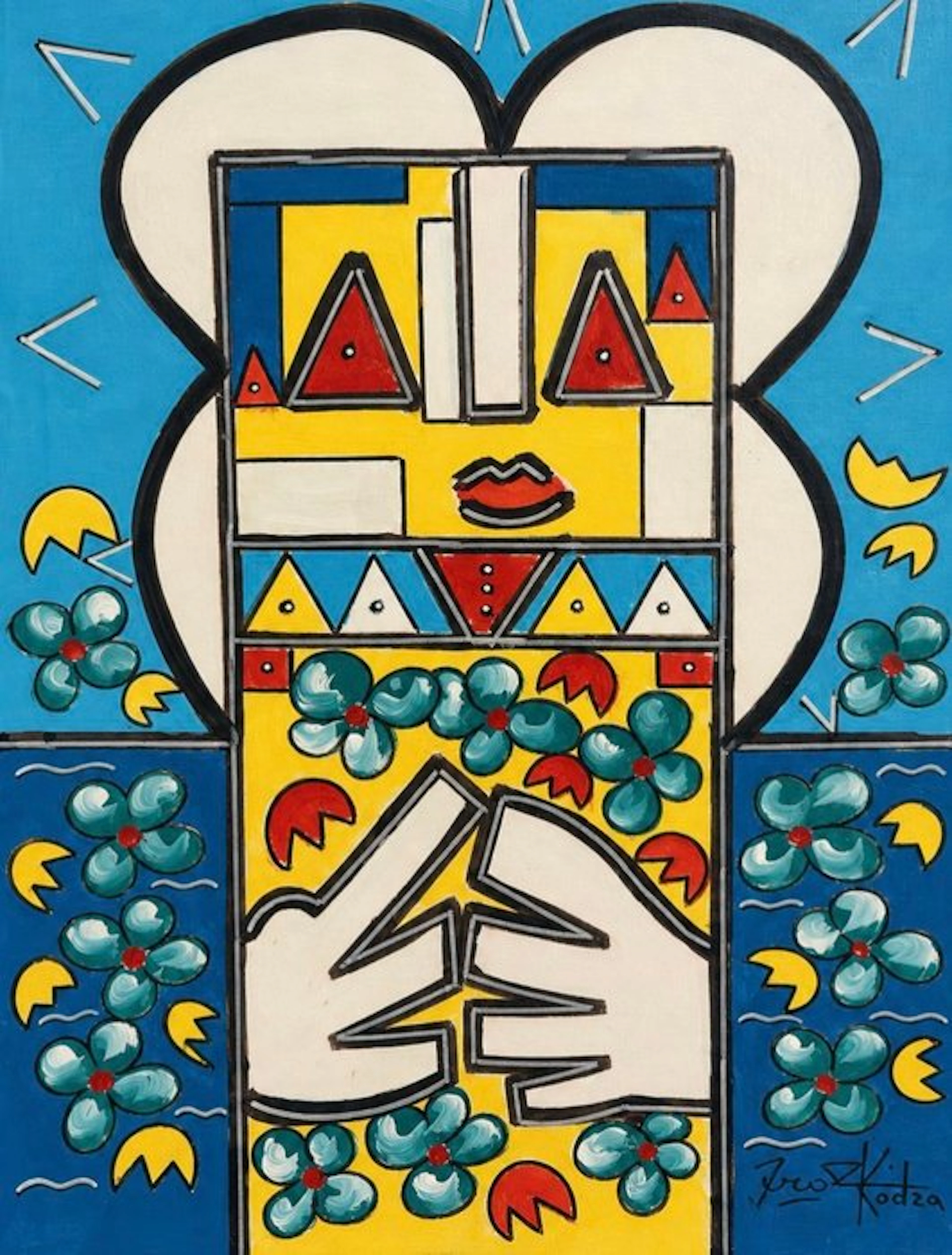 Ibrahim Kodra (1918–2006) - Idolo con fiori
