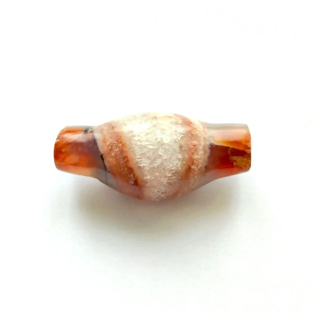 Ancient Tibetan-Burmese Natural Banded Agate Kidney...