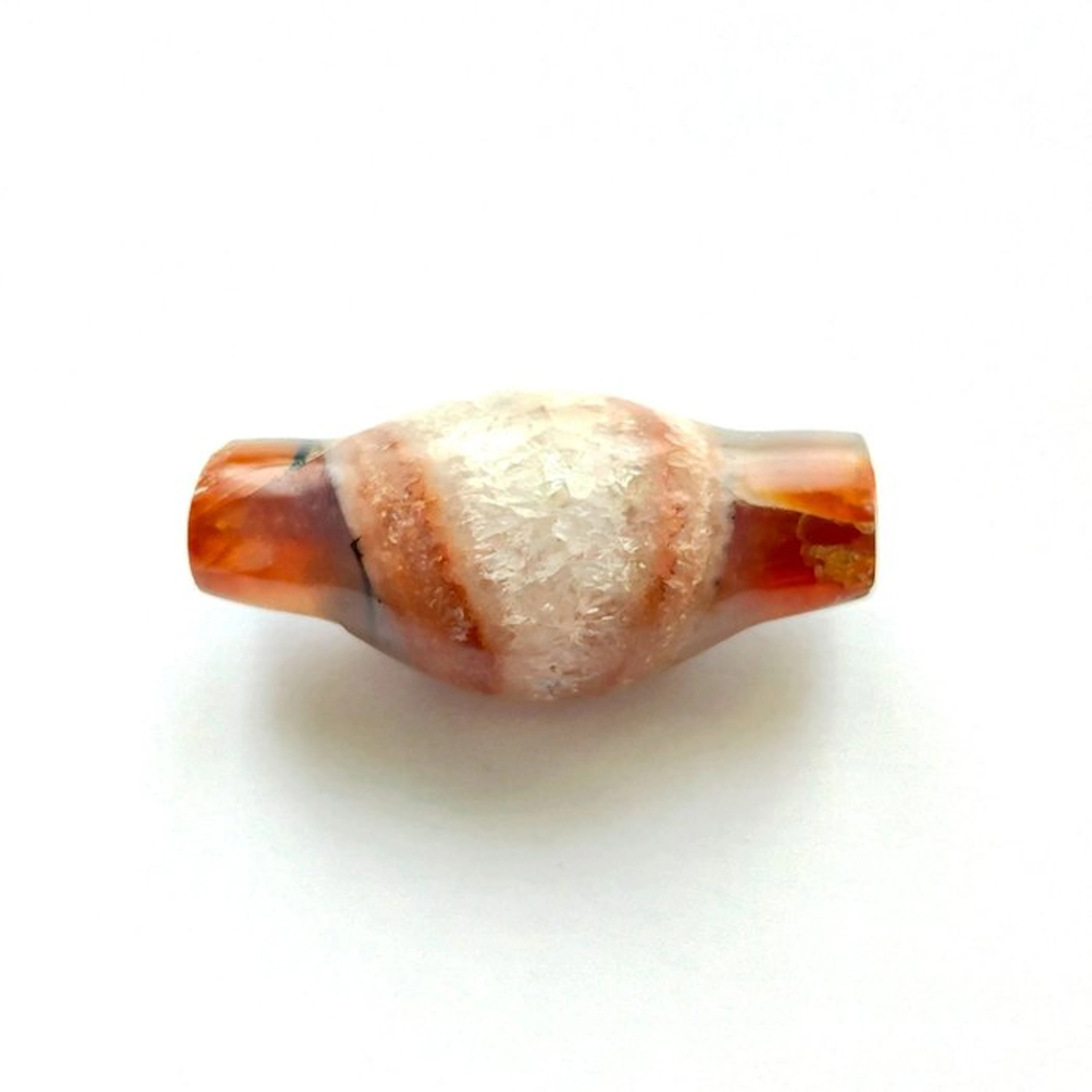 Ancient Tibetan-Burmese Natural Banded Agate Kidney...