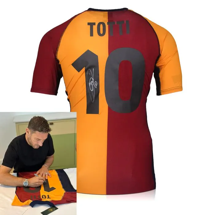 AS Roma European Football League Francesco Totti 2001 Jersey as-roma-european-football-league-francesco-totti-2001-jersey
