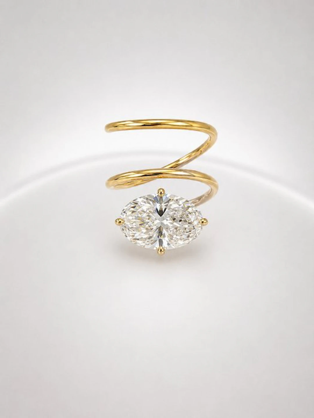 Ring - 14 kt. Yellow gold - 3.01ct. tw. Diamond (Lab-grown)