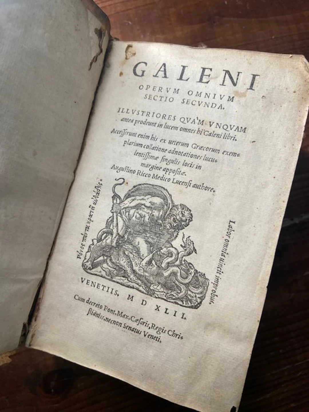 Galeno - Galeni Operum Omnium Sectio Secunda - 1542