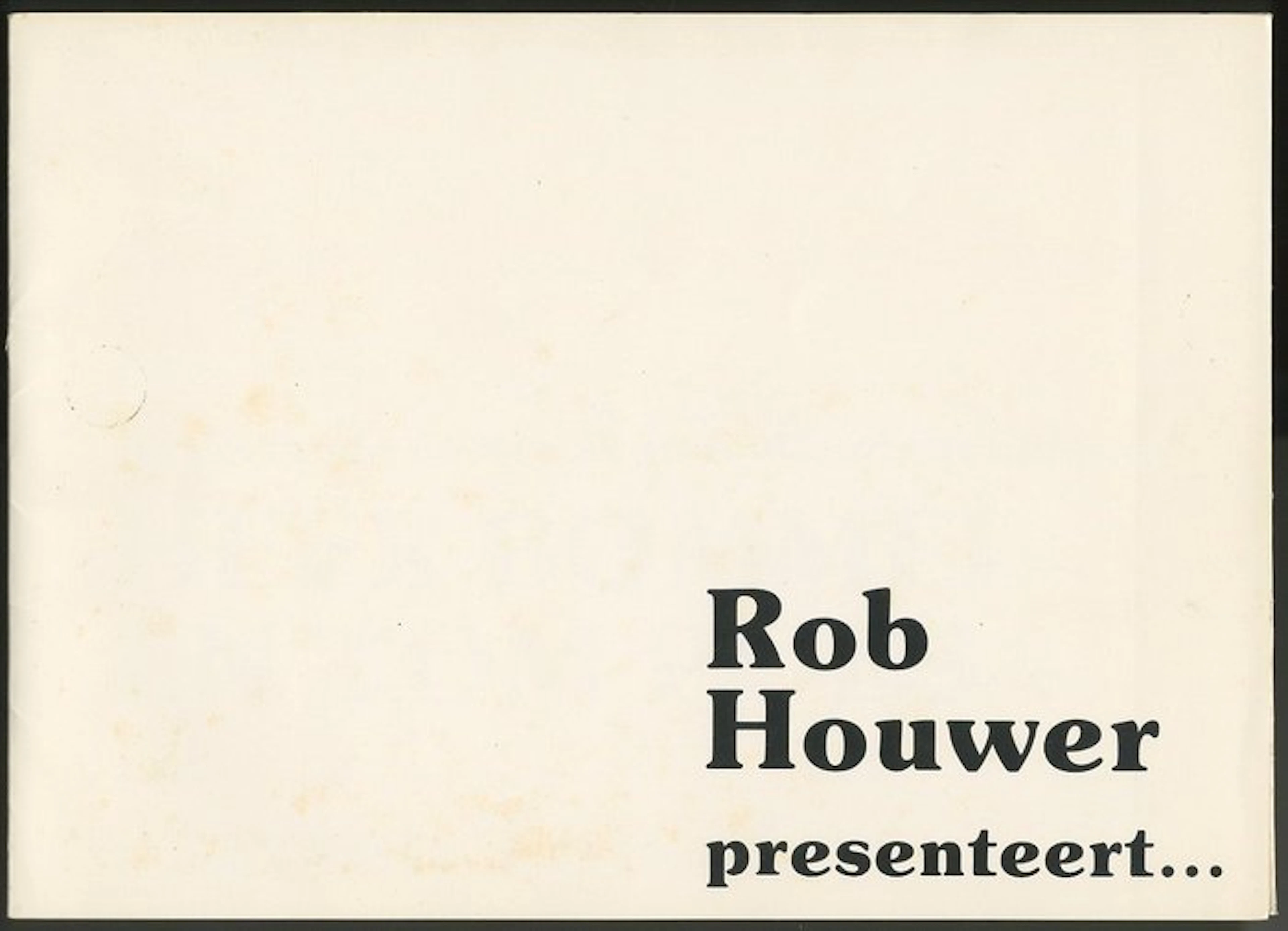 Marten Toonder - Tom Poes & Heer Bommel - "Rob Houwer...