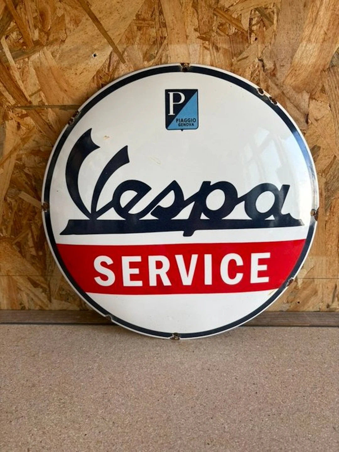 Vespa - Magnificent enameled plaque - VESPA Service...