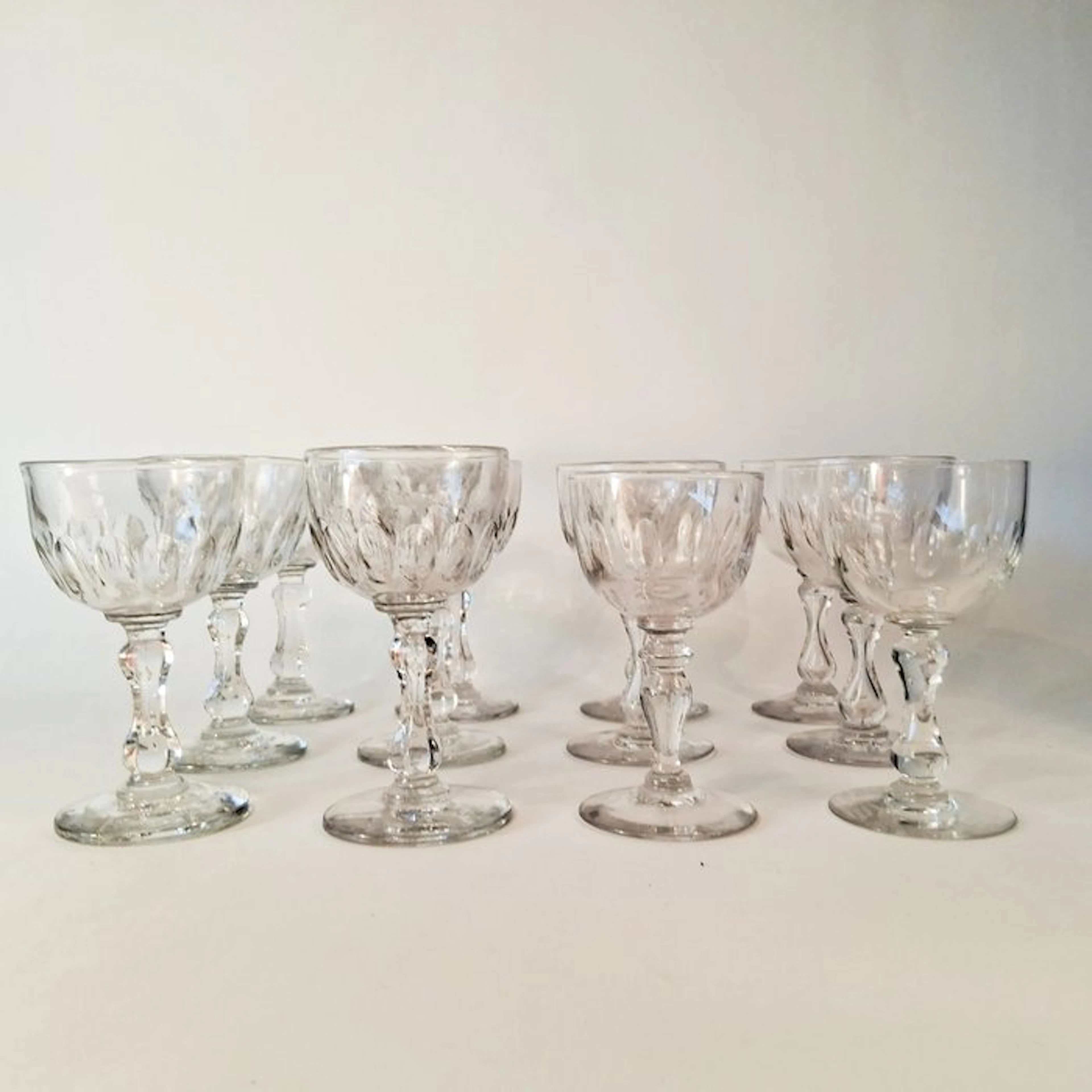 Val Saint Lambert, stijl - Wine glass (12) - Olivier - Glass