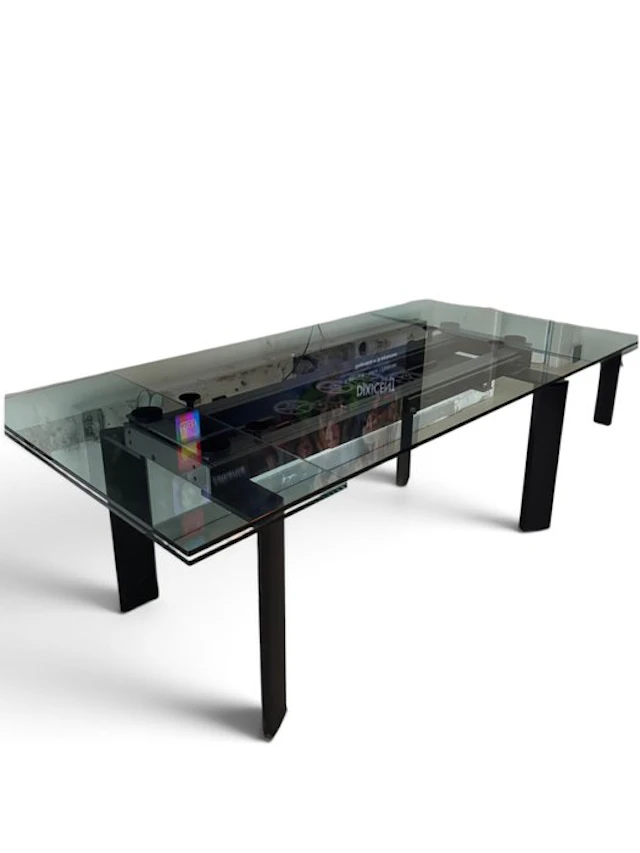 Roche Bobois - Table - Glass, Steel - Astrolabe table by Roche Bobois