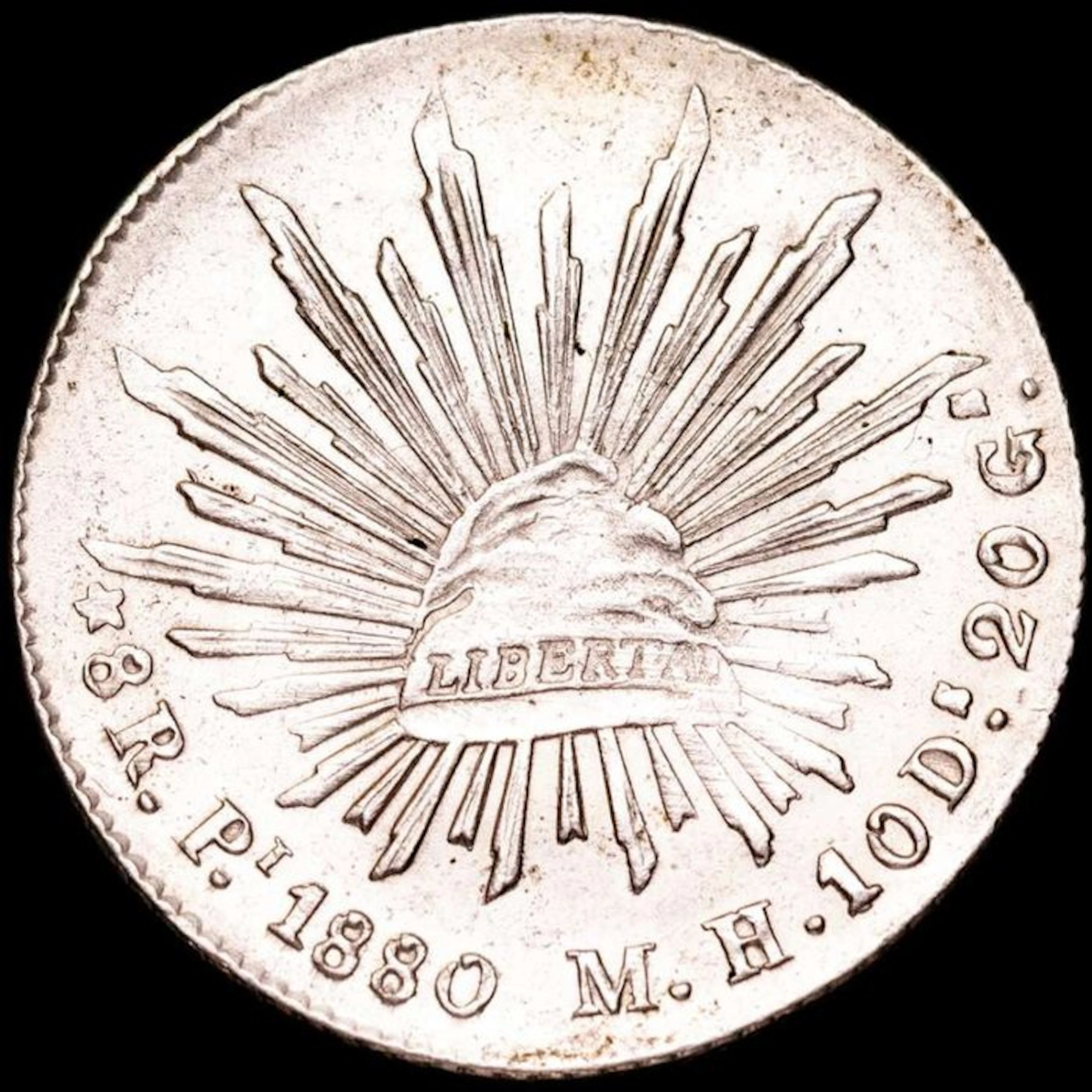 Mexico. 8 Reales San Luis Potosi mint, 1880 M.H