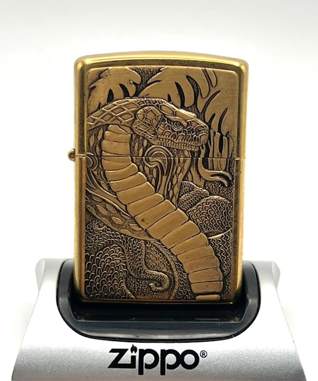 Zippo - Barrett-Smythe "King Cobra" Solid Brass 1995 (H...