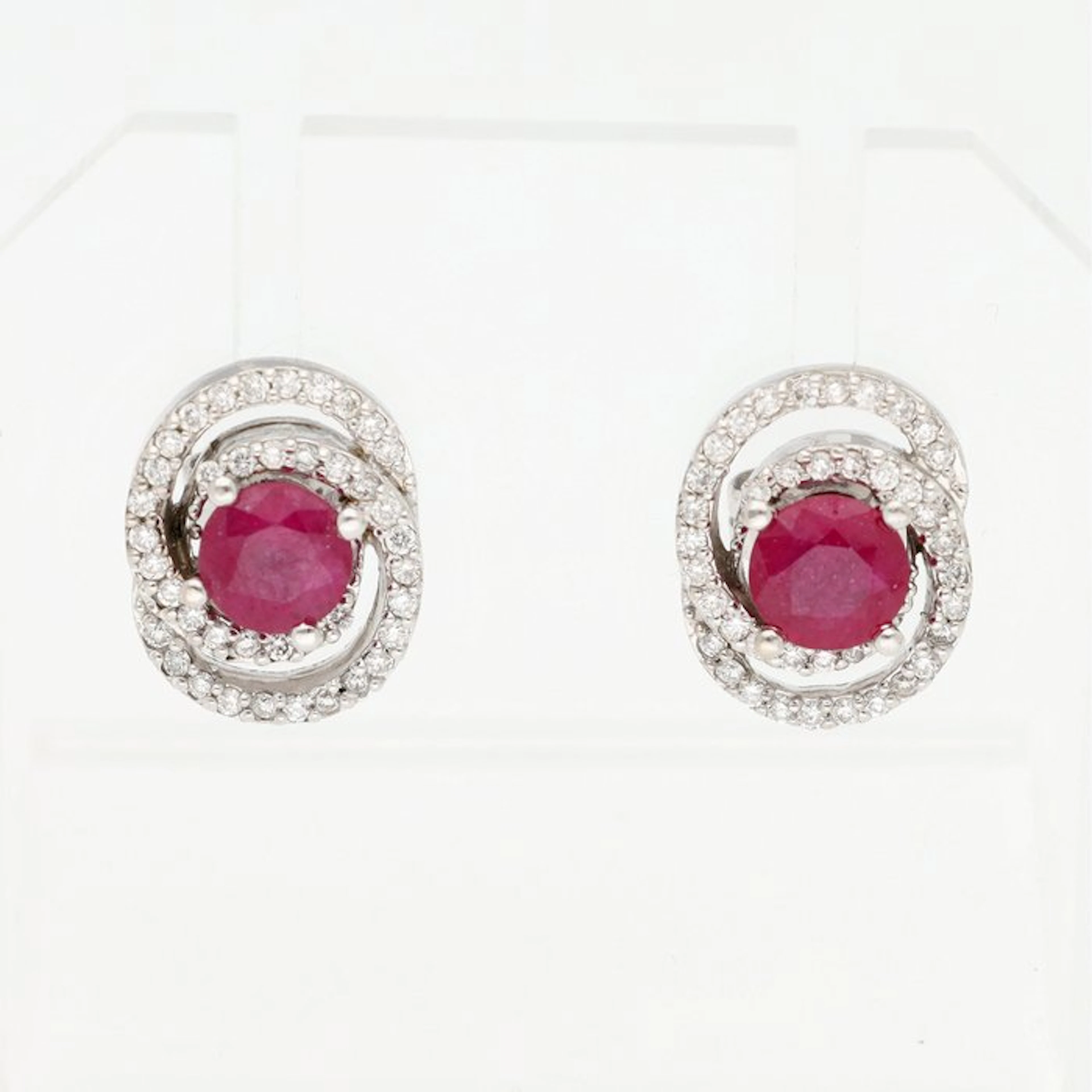 Earrings - 14 kt. White gold Diamond (Natural)
