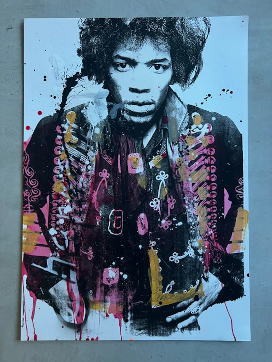 Ronald Chapeau (1969) - Jimi Hendrix (handfinished)
