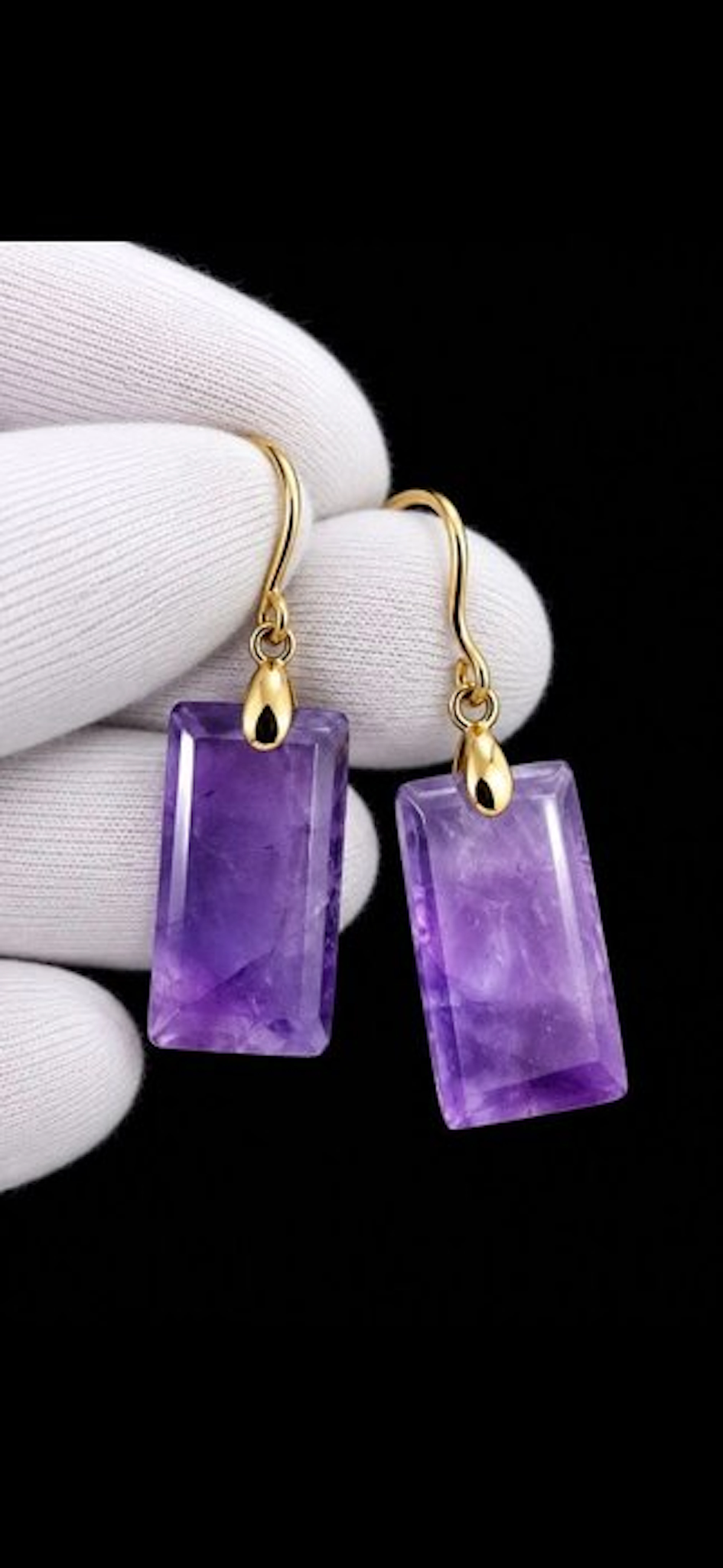 Exquisite Premium Natural Icelandic Amethyst Earrings - Earrings