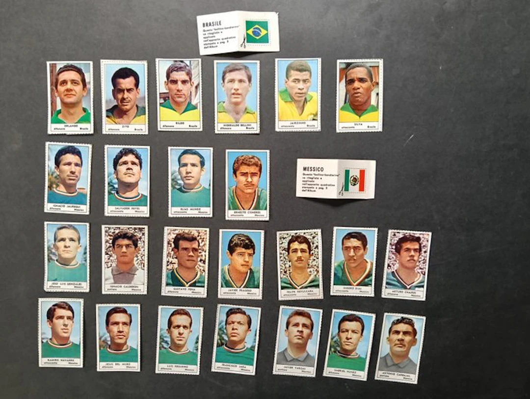 Calciatori Tempo England ’66 23 Figurine Brasile e...