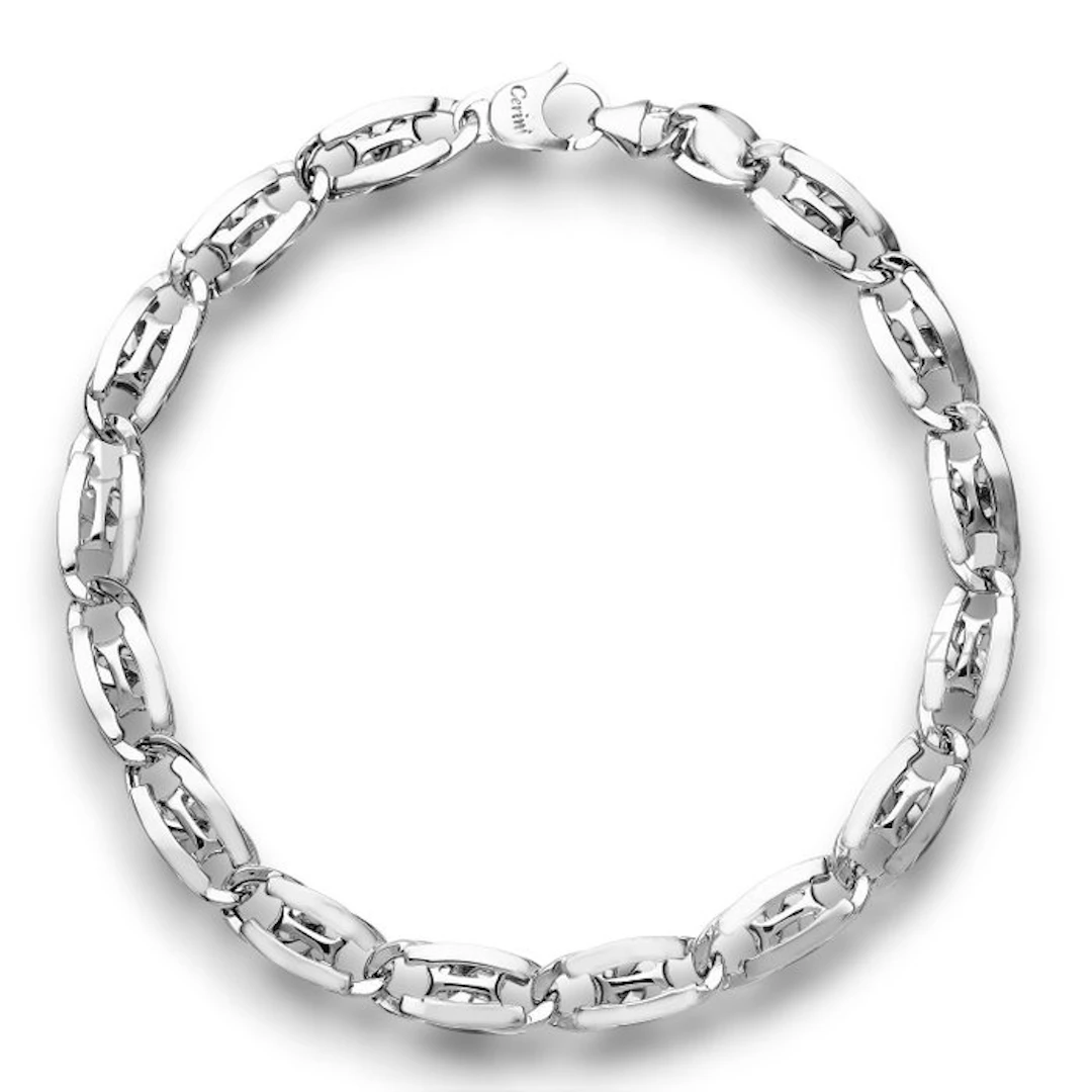 Bracelet - 18 kt. White gold - Flat chain 8.3 g
