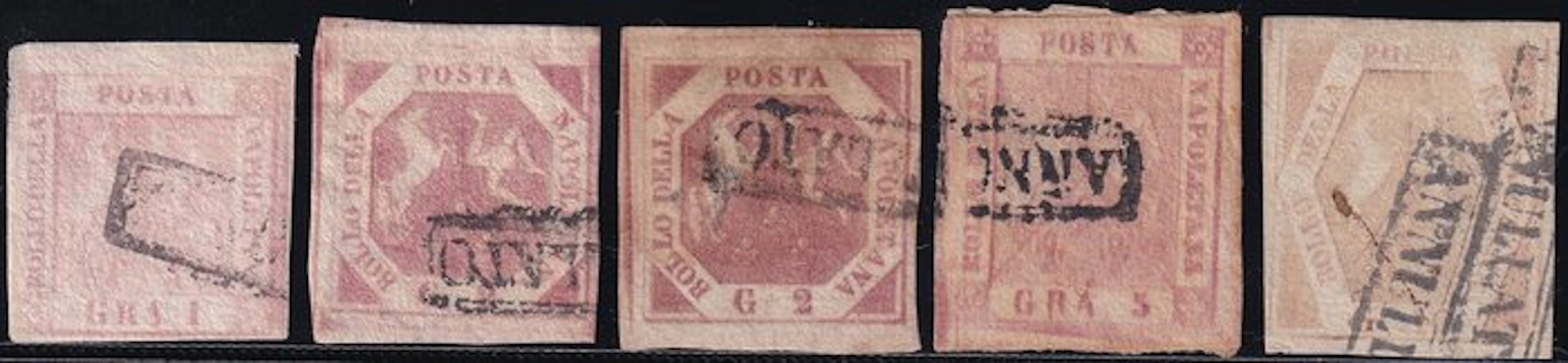 Italian Ancient States - Naples 1858 - Series of 5 denominations