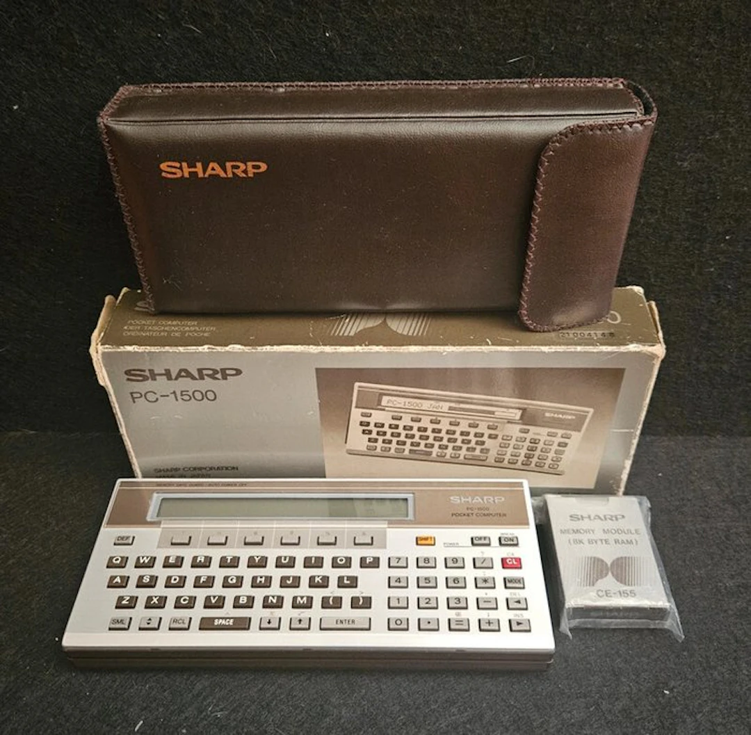Sharp Pc-1500 Pocket Computer Pc 8k Byte Memory CE-150...