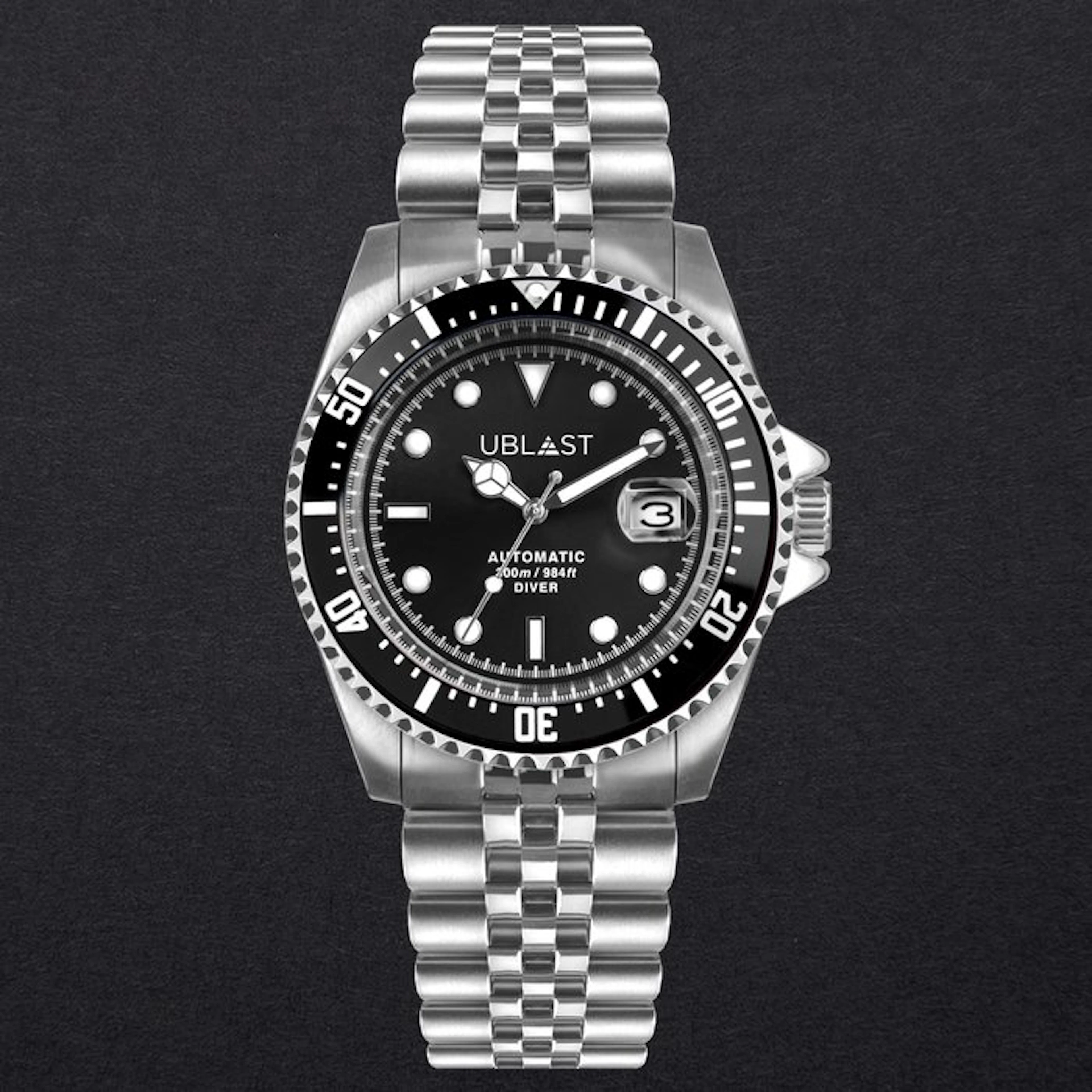 Ublast - Diver 30 ATM - UB3D4411BK - Jubilee Straps - Men - 2026