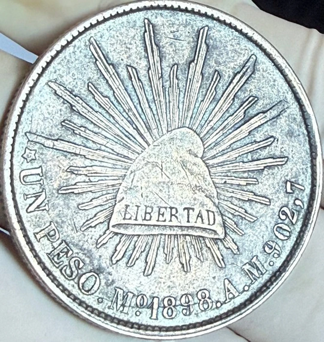 Mexico. 1 Peso 1898 Mexico AM (No reserve price)