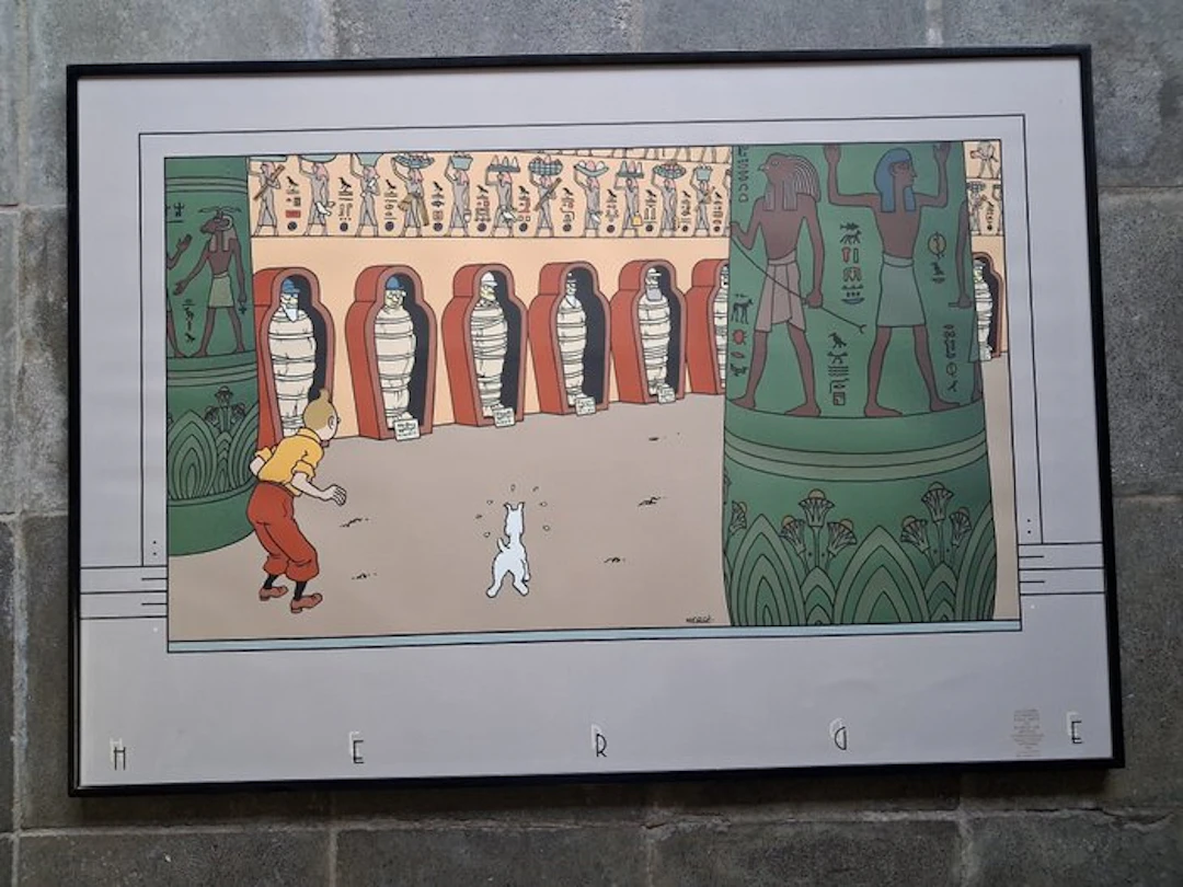 Lithographie Archives Internationales - Les Cigares du Pharaon - Ex libris