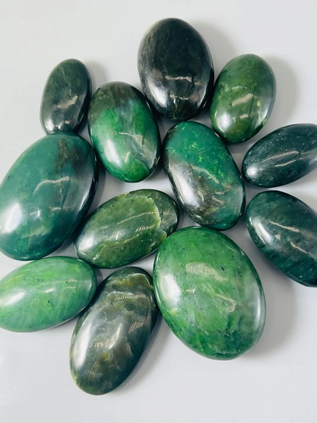 Jade Nephrite - Palm Stone - AAA Quality Energy Stone...
